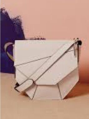 Ted Baker Limetta Geometric Panel Leather Crossbody Bag.